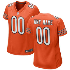 Chicago Bears Women's Alternate Custom Game Jersey - Orange
