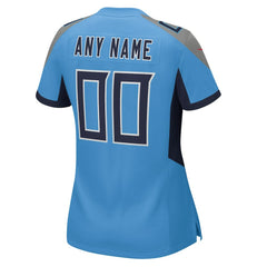 Tennessee Titans Women's Alternate Custom Game Jersey - Light Blue