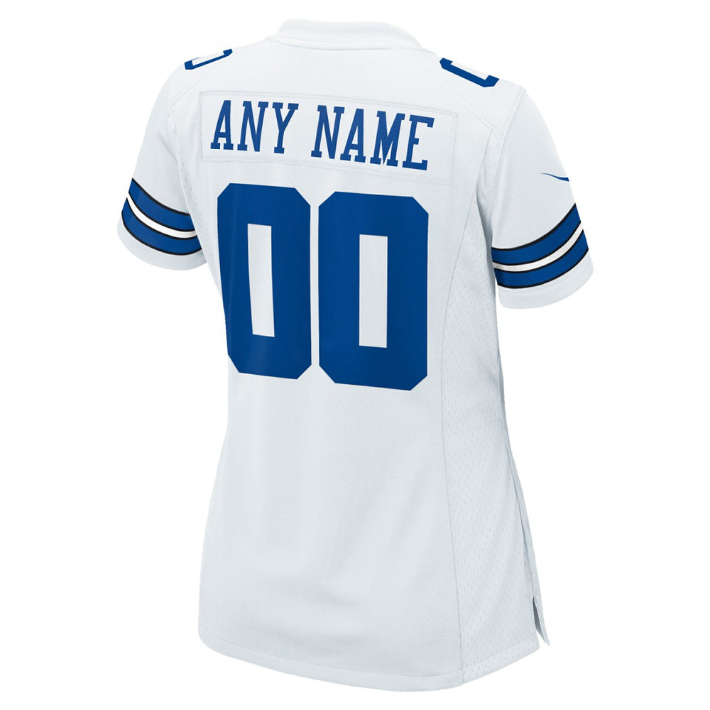 Dallas Cowboys Women's Custom Game Jersey - White