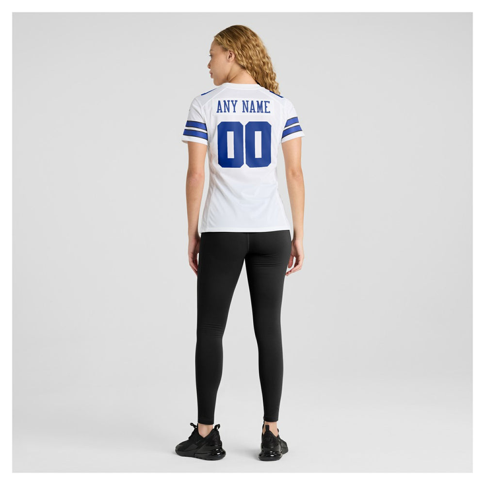 Dallas Cowboys Women's Custom Game Jersey - White