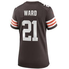 Denzel Ward Cleveland Browns Women's Player Game Jersey - Brown