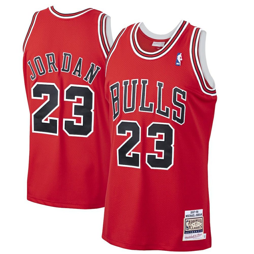 Michael Jordan Chicago Bulls 1997/98 Hardwood Classics Authentic Jersey sale - Scarlet