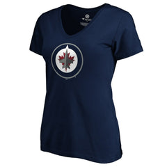 Mark Scheifele Winnipeg Jets Women's Playmaker V-Neck T-Shirt Navy