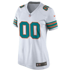 Miami Dolphins Women's Alternate Custom Game Jersey - White
