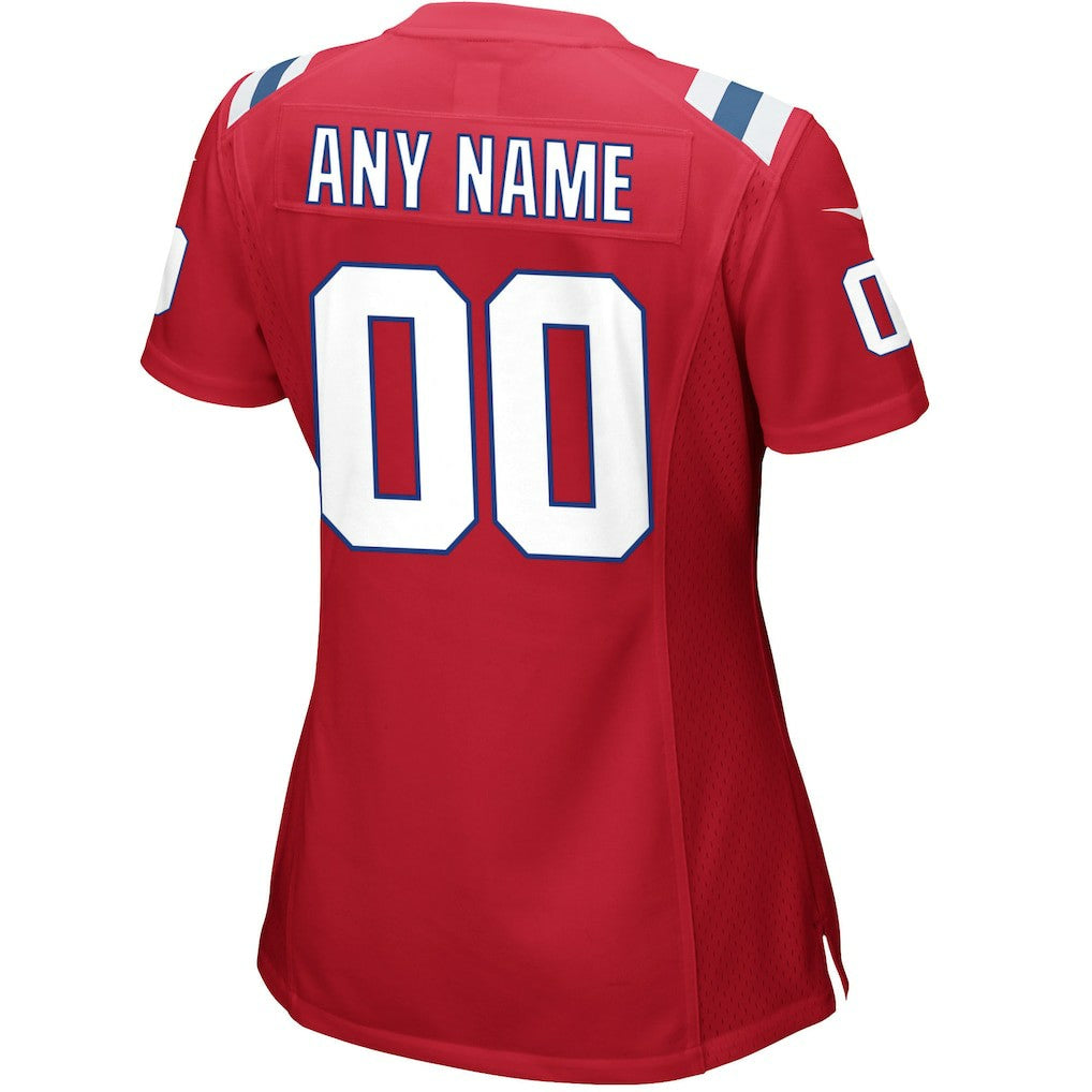 New England Patriots Women's Alternate Custom Jersey - Red