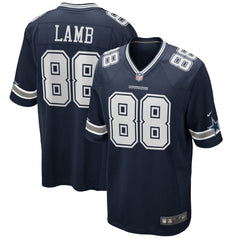 CeeDee Lamb Dallas Cowboys Game Jersey - Navy