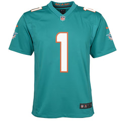 Tua Tagovailoa Miami Dolphins Youth Game Jersey - Aqua