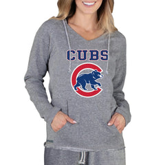 Chicago Cubs Concepts Sport Women's Mainstream Terry Long Sleeve Hoodie Top Gray