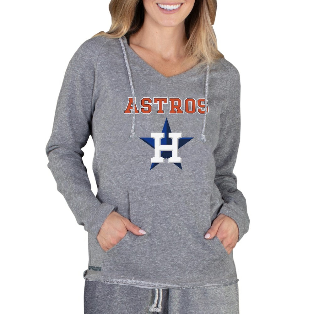 Houston Astros Concepts Sport Women's Mainstream Terry Long Sleeve Hoodie Top Gray