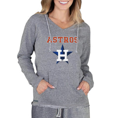 Houston Astros Concepts Sport Women's Mainstream Terry Long Sleeve Hoodie Top Gray