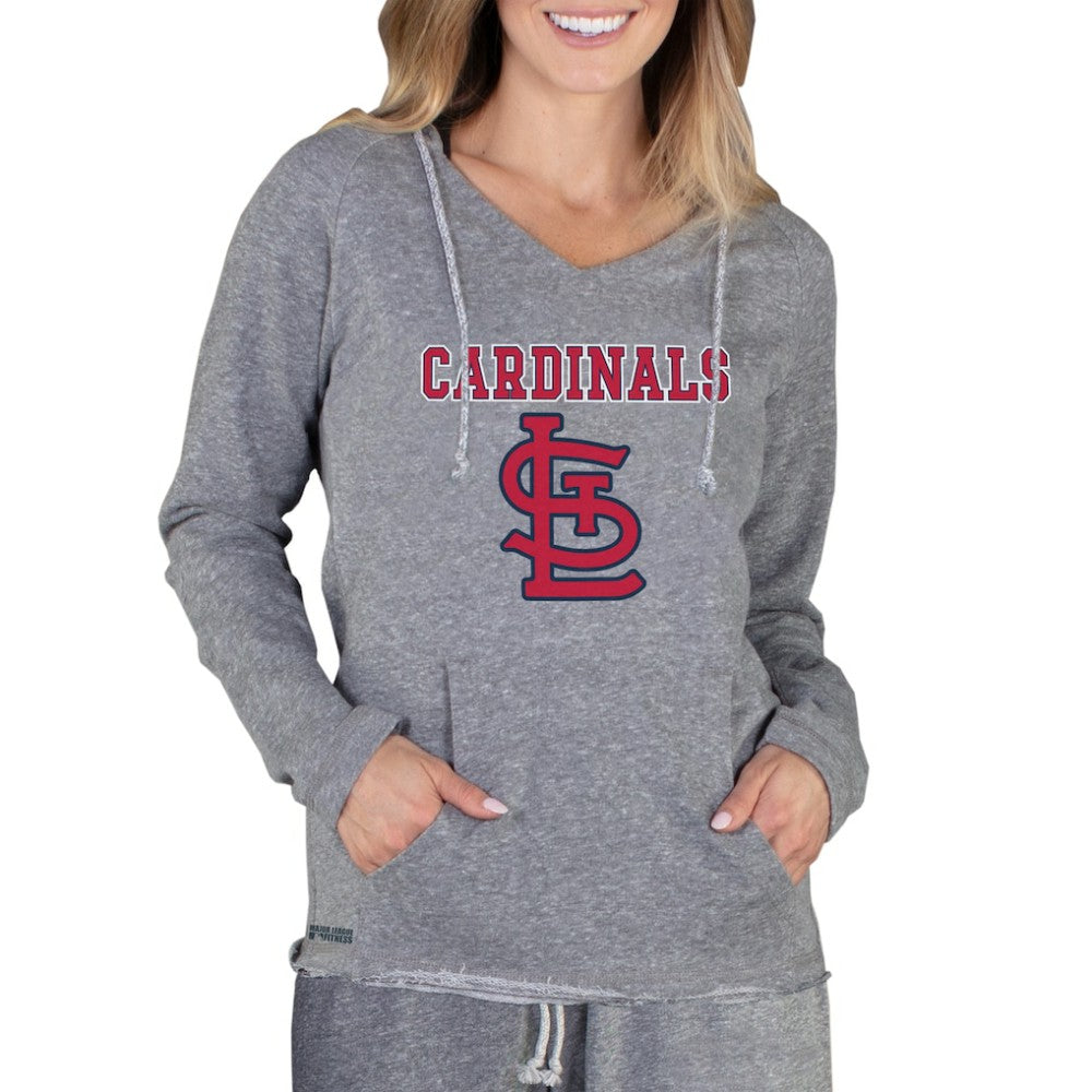 St. Louis Cardinals Concepts Sport Women's Mainstream Terry Long Sleeve Hoodie Top Gray