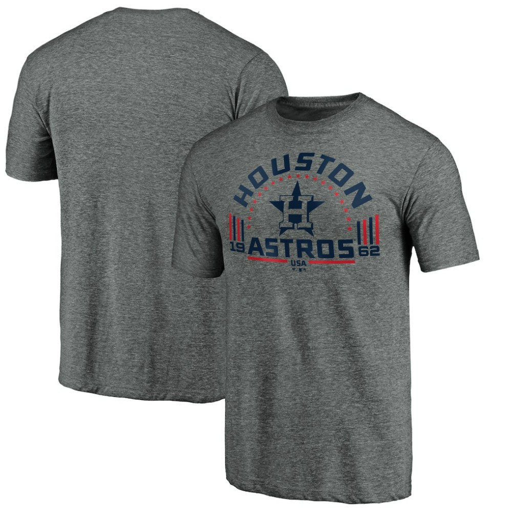 Houston Astros Team Freedom Tri-Blend T-Shirt Gray