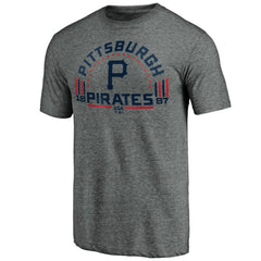 Pittsburgh Pirates Team Freedom Tri-Blend T-Shirt Gray