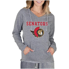 Ottawa Senators Concepts Sport Women's Mainstream Terry Long Sleeve Hooded Top Gray