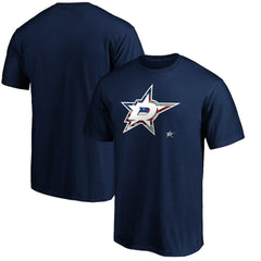Dallas Stars Banner Wave Logo T-Shirt Navy