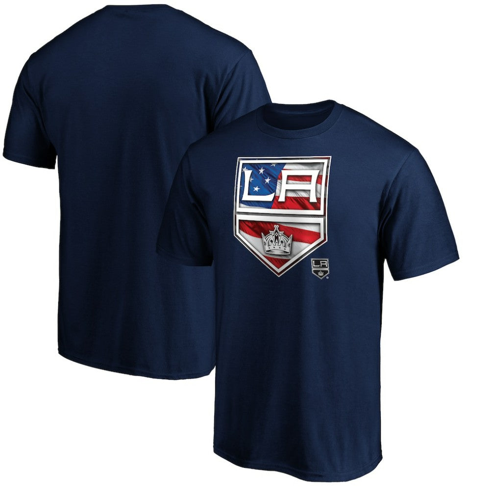 Los Angeles Kings Banner Wave Logo T-Shirt Navy