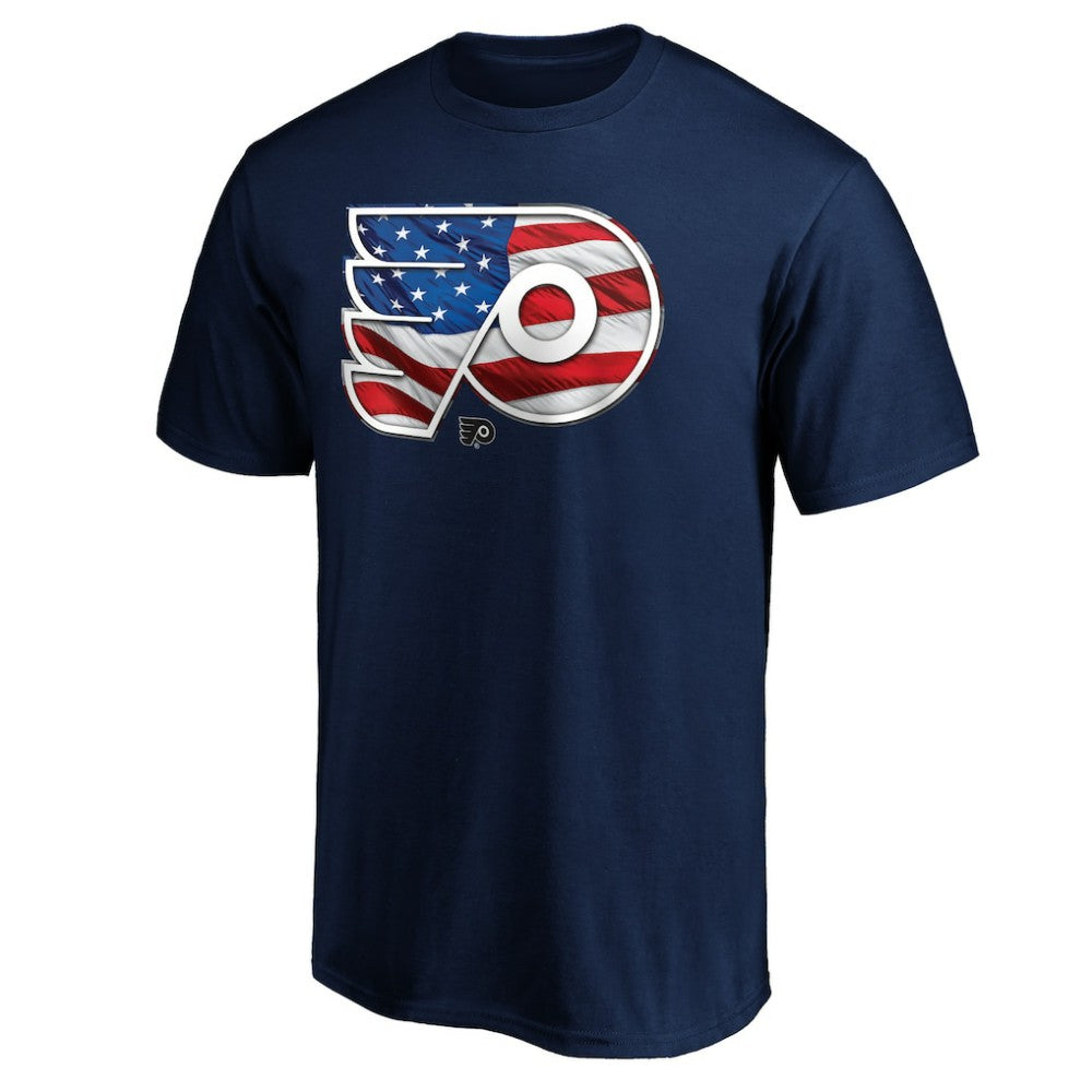 Philadelphia Flyers Banner Wave Logo T-Shirt Navy