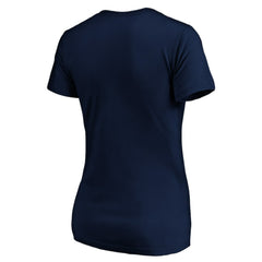 San Jose Sharks Women's Banner Wave Logo V-Neck T-Shirt T-Shirt Navy