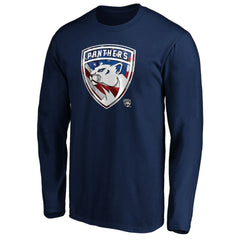 Florida Panthers Banner Wave Logo Long Sleeve T-Shirt Navy