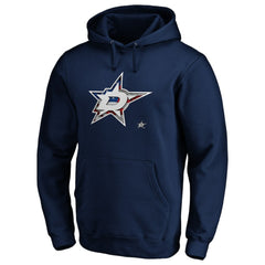 Dallas Stars Banner Wave Logo Pullover Hoodie Navy