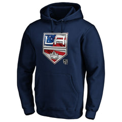 Los Angeles Kings Banner Wave Logo Pullover Hoodie Navy