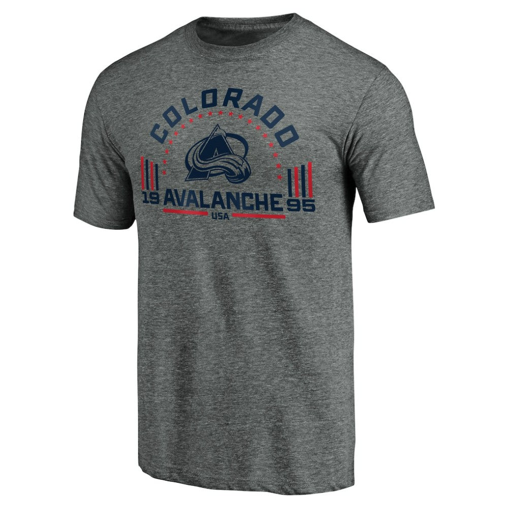 Colorado Avalanche Team Freedom Tri-Blend T-Shirt Heathered Gray