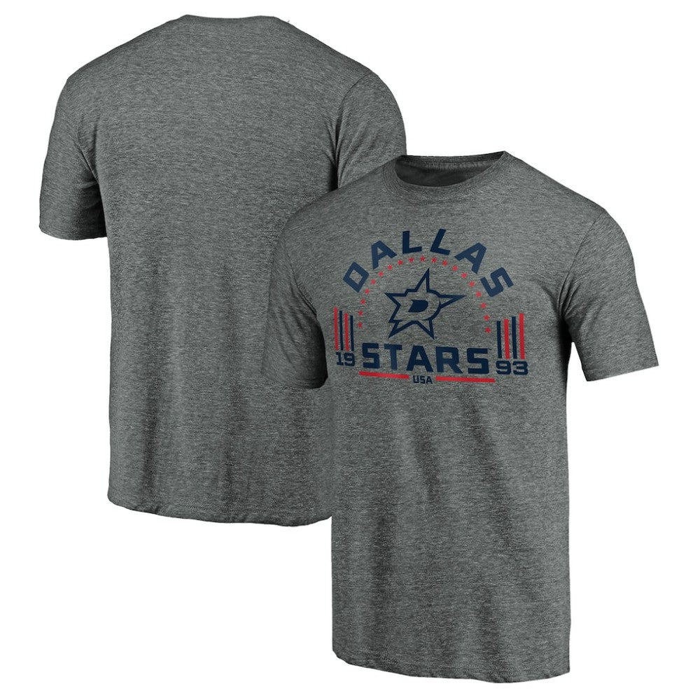 Dallas Stars Team Freedom Tri-Blend T-Shirt Heathered Gray