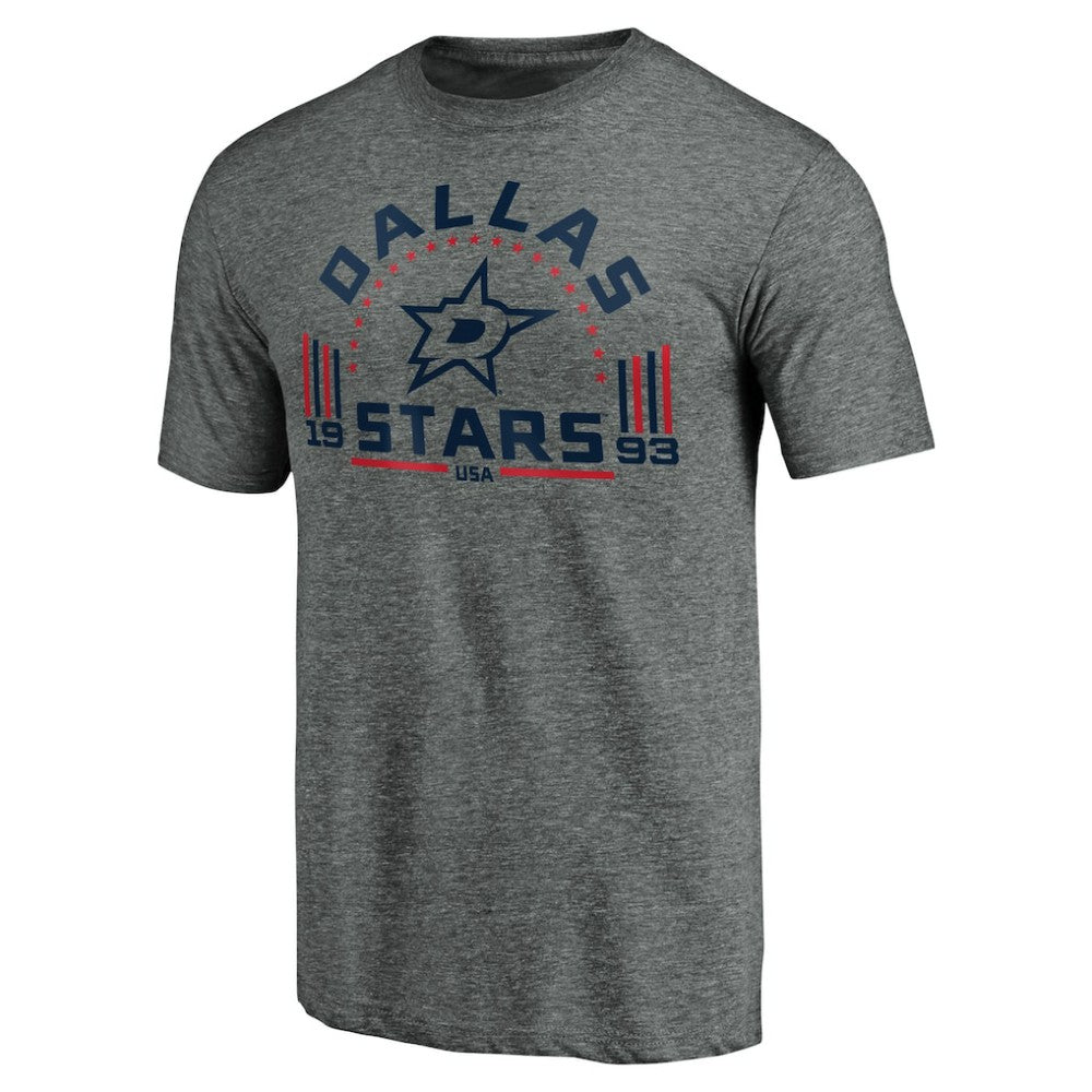 Dallas Stars Team Freedom Tri-Blend T-Shirt Heathered Gray