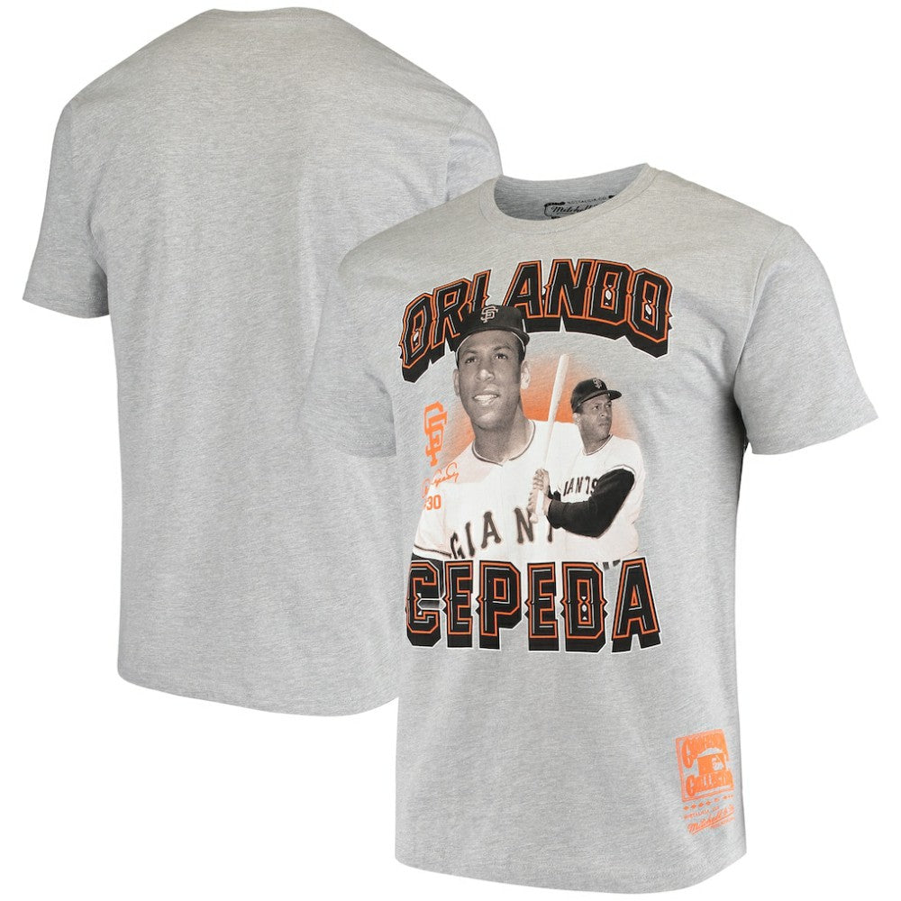 Orlando Cepeda San Francisco Giants Name & Number T-Shirt Gray | Mitchell & Ness