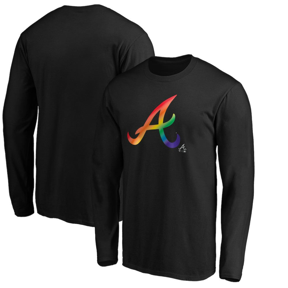 Atlanta Braves Team Pride Logo Long Sleeve T-Shirt Black