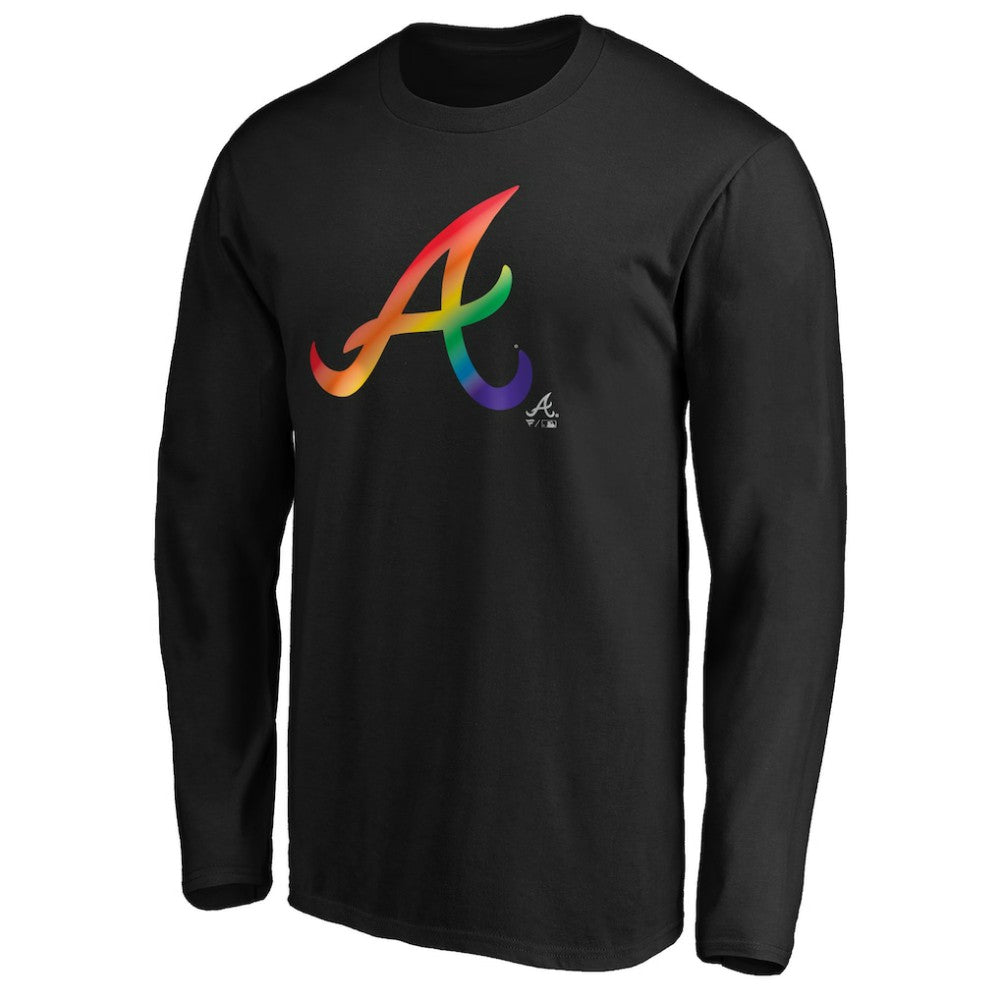 Atlanta Braves Team Pride Logo Long Sleeve T-Shirt Black
