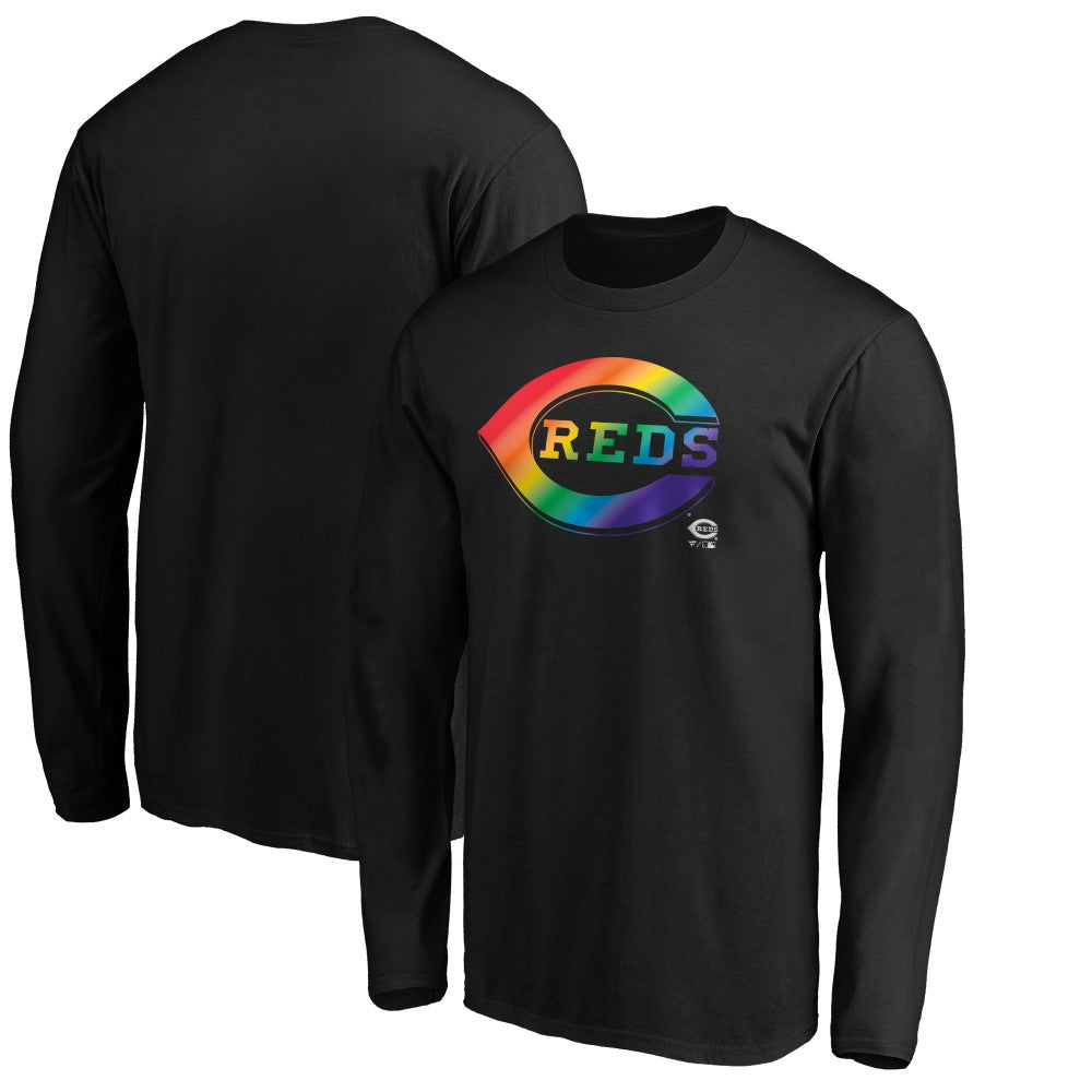 Cincinnati Reds Team Pride Logo Long Sleeve T-Shirt Black