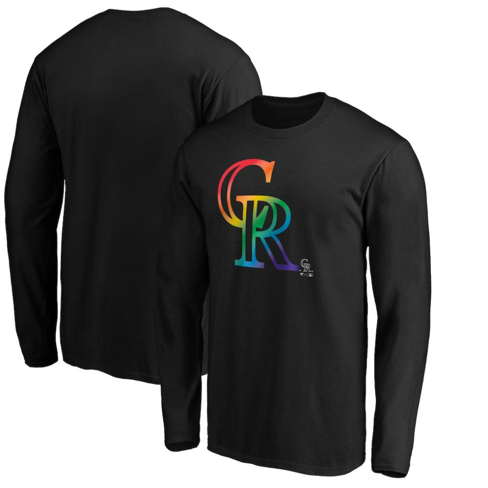 Colorado Rockies Team Pride Logo Long Sleeve T-Shirt Black