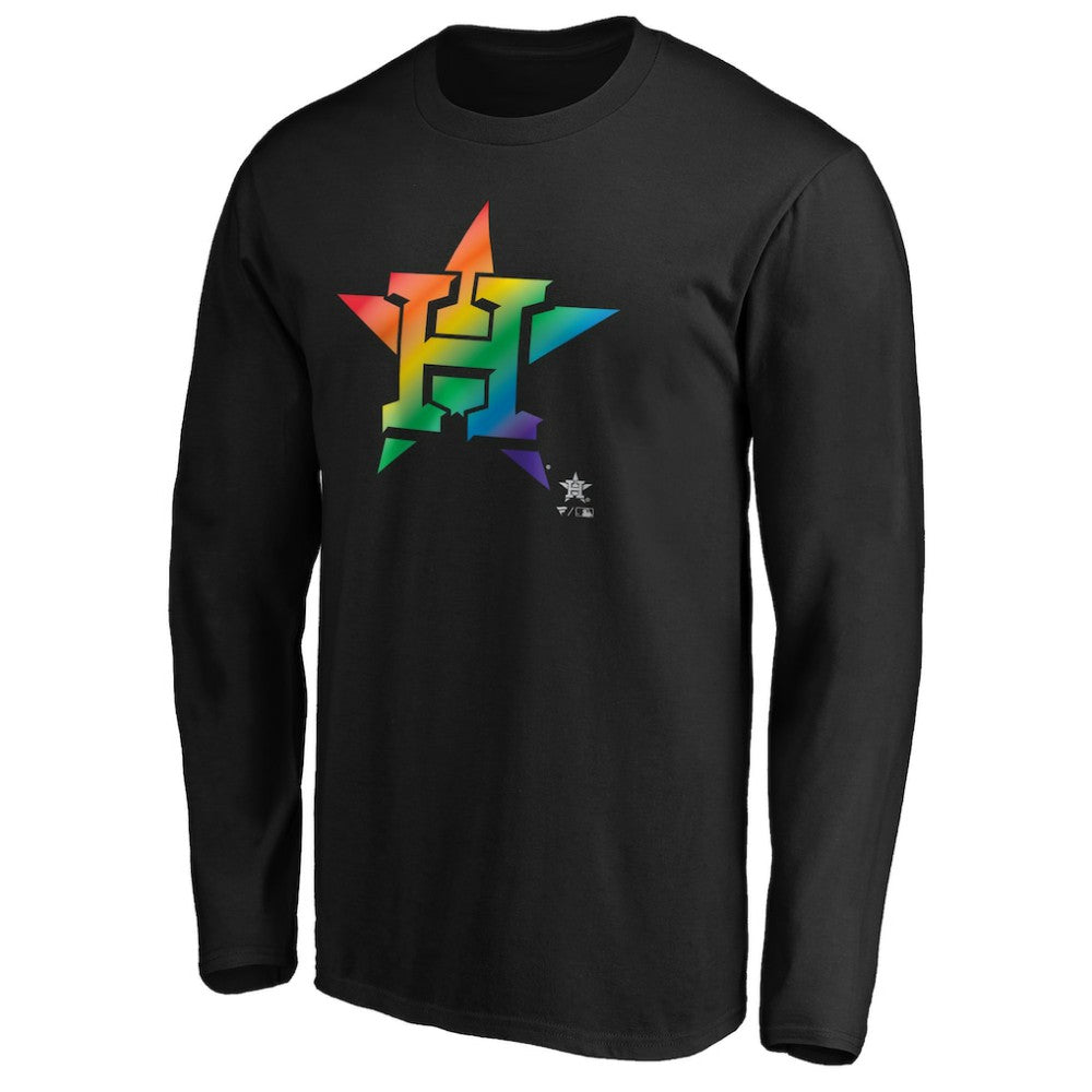 Houston Astros Team Pride Logo Long Sleeve T-Shirt Black