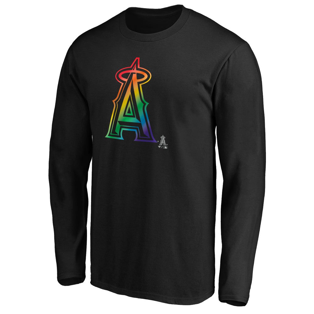 Los Angeles Angels Team Pride Logo Long Sleeve T-Shirt Black
