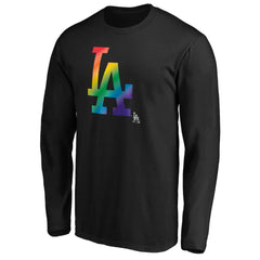 Los Angeles Dodgers Team Pride Logo Long Sleeve T-Shirt Black