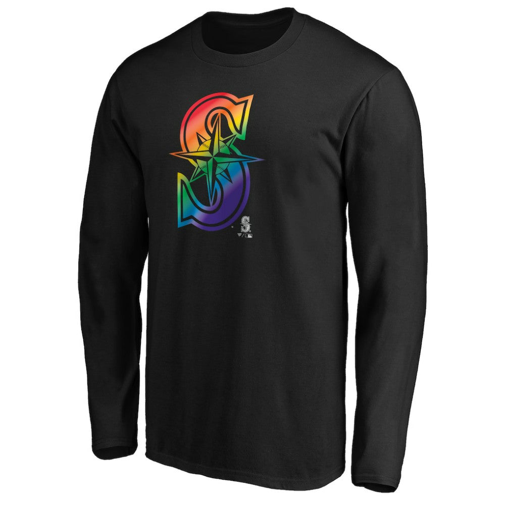 Seattle Mariners Team Pride Logo Long Sleeve T-Shirt Black