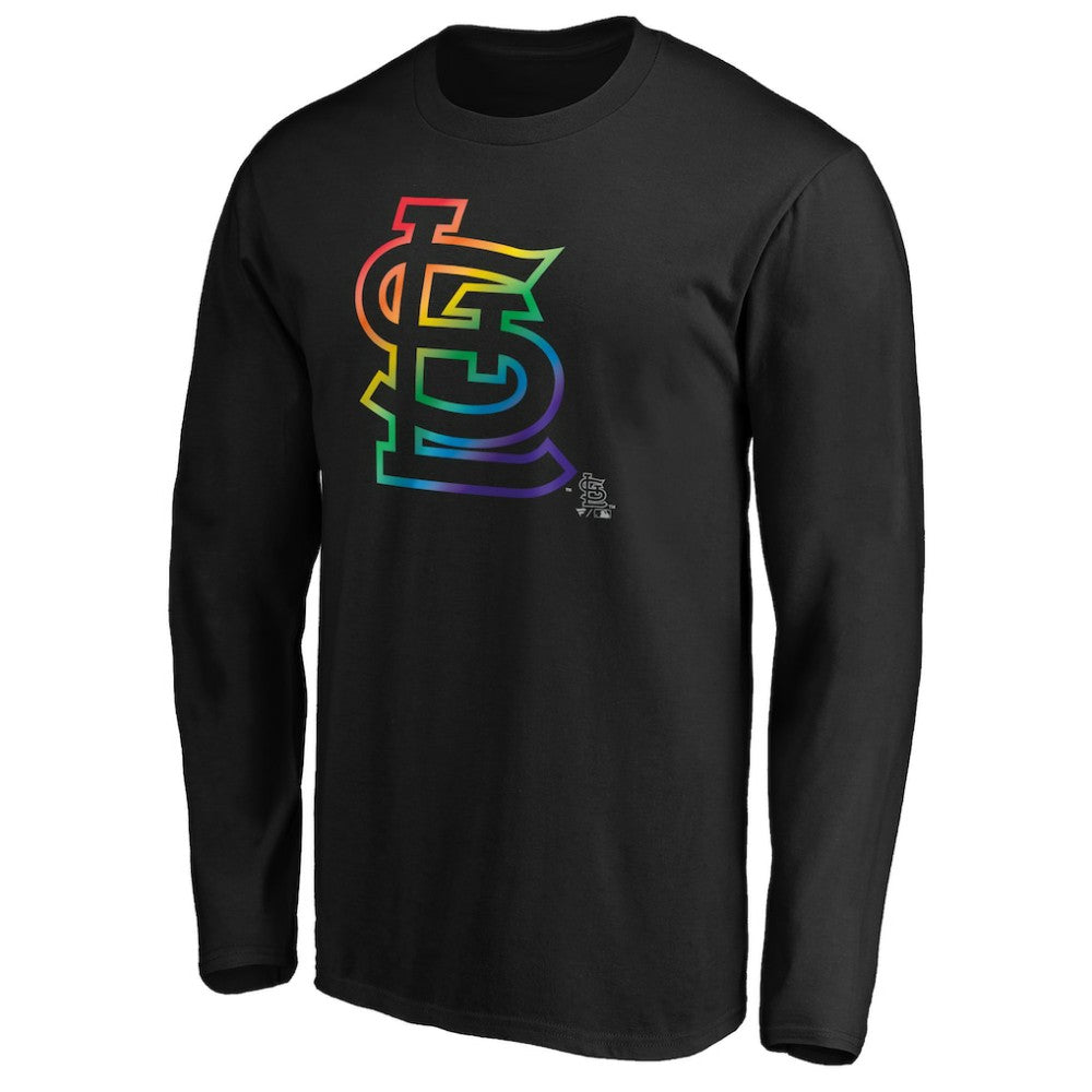 St. Louis Cardinals Team Pride Logo Long Sleeve T-Shirt Black