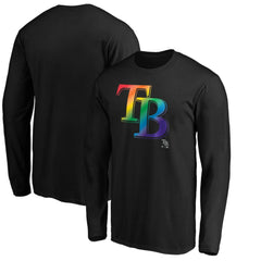Tampa Bay Rays Team Pride Logo Long Sleeve T-Shirt Black