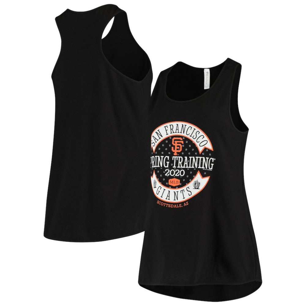 San Francisco Giants Soft as a Grape Women's 2020 Spring Training Circle Tank Top Black