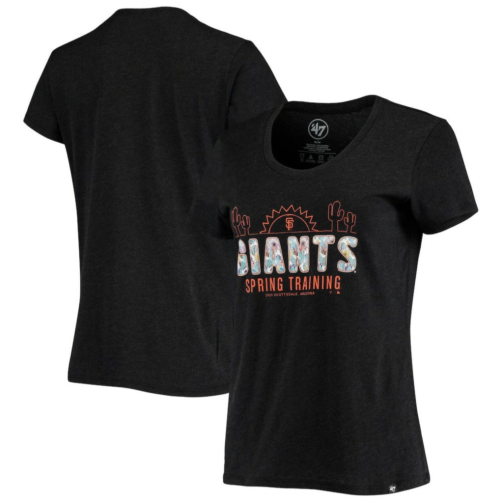 San Francisco Giants Women's Spring Training Floral Fill Club T-Shirt Black | 47 brand