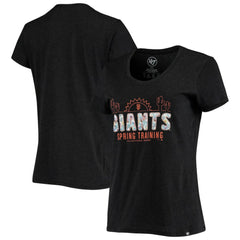 San Francisco Giants Women's Spring Training Floral Fill Club T-Shirt Black | 47 brand