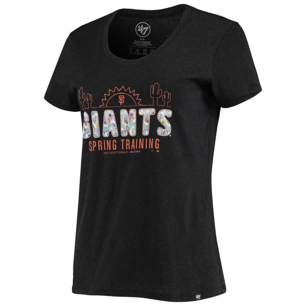 San Francisco Giants Women's Spring Training Floral Fill Club T-Shirt Black | 47 brand