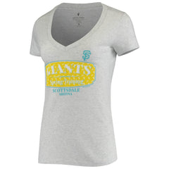 San Francisco Giants Soft as a Grape Women's Spring Training Tropical Banner T-Shirt Heathered Gray