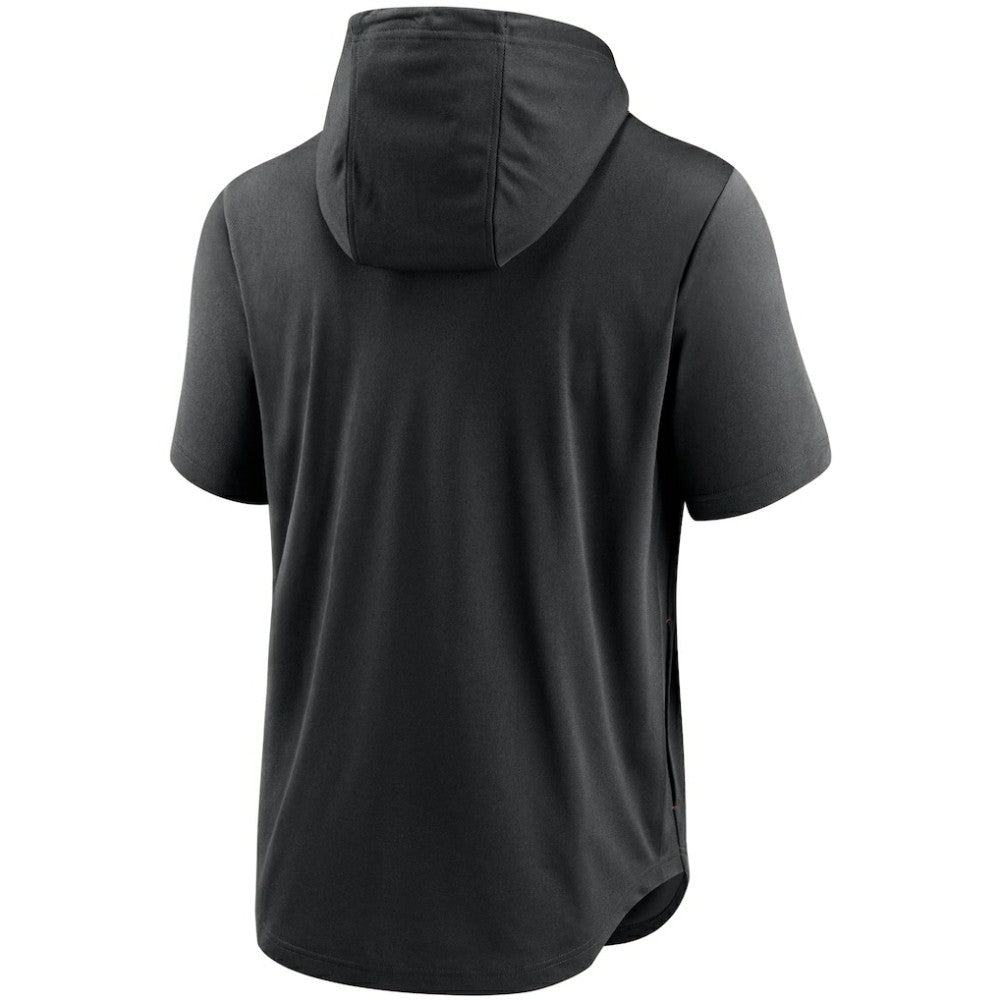 Baltimore Orioles Home Team Short Sleeve Performance Hoodie Top Black | Nike