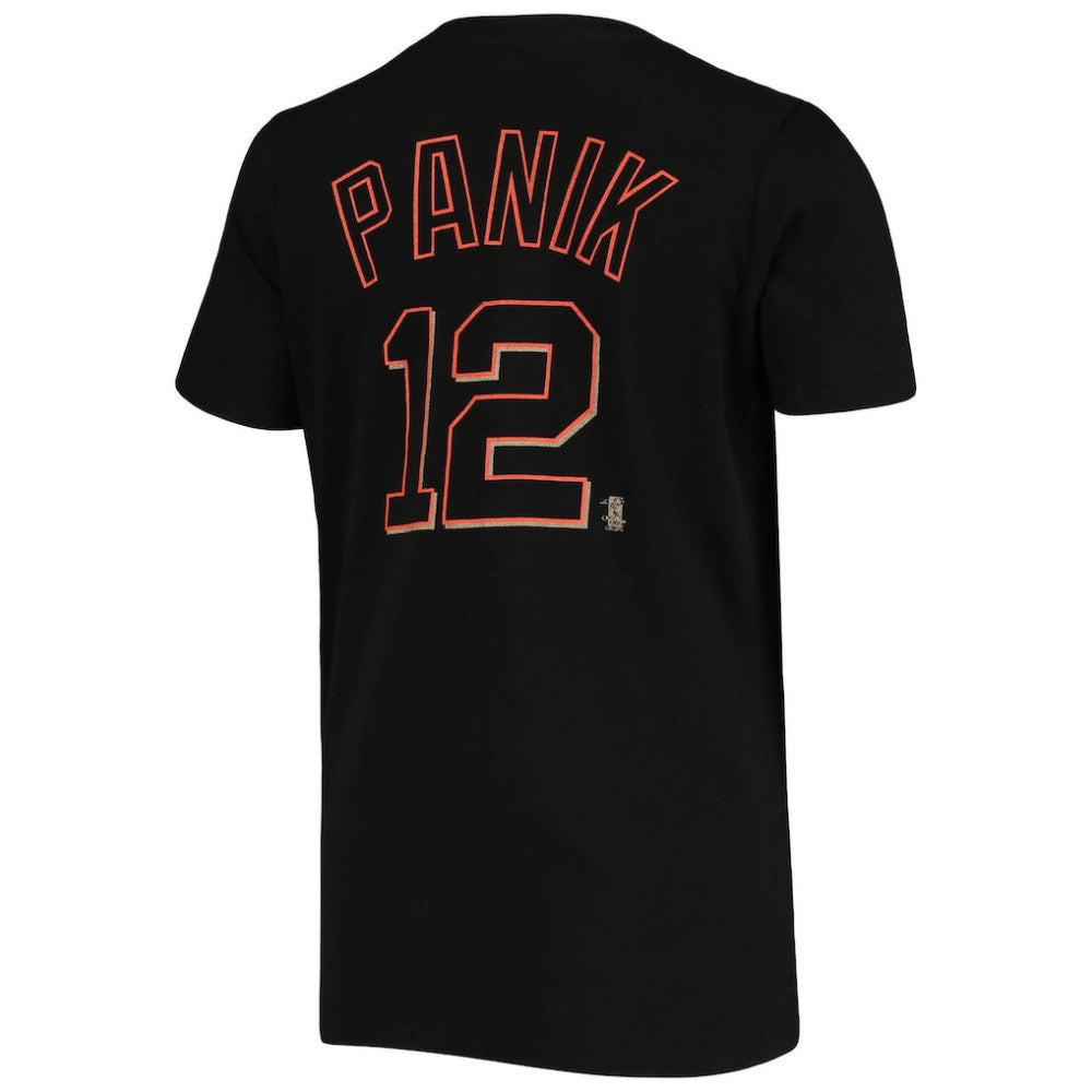 Joe Panik San Francisco Giants 5th & Ocean by Women's Script Name and Number V-Neck T-Shirt Black | New Era