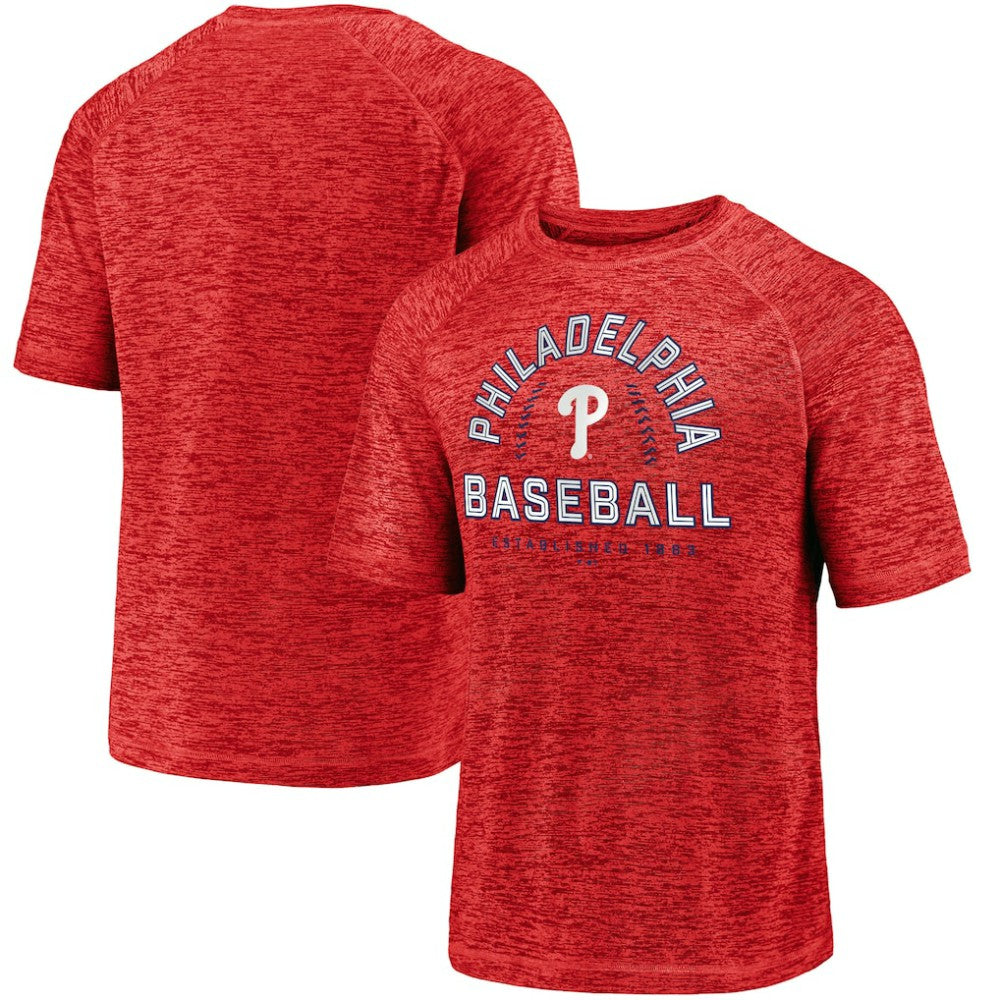 Philadelphia Phillies Line Up Primary Threat Striated T-Shirt Red
