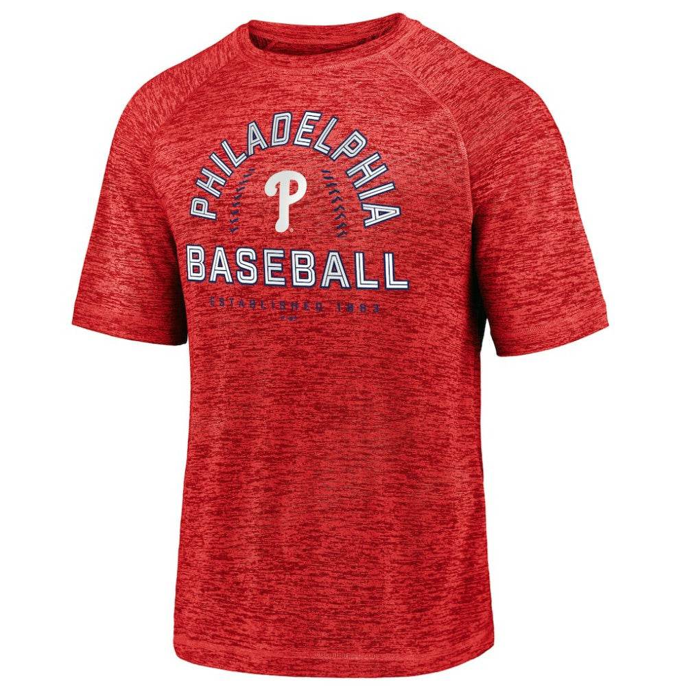 Philadelphia Phillies Line Up Primary Threat Striated T-Shirt Red