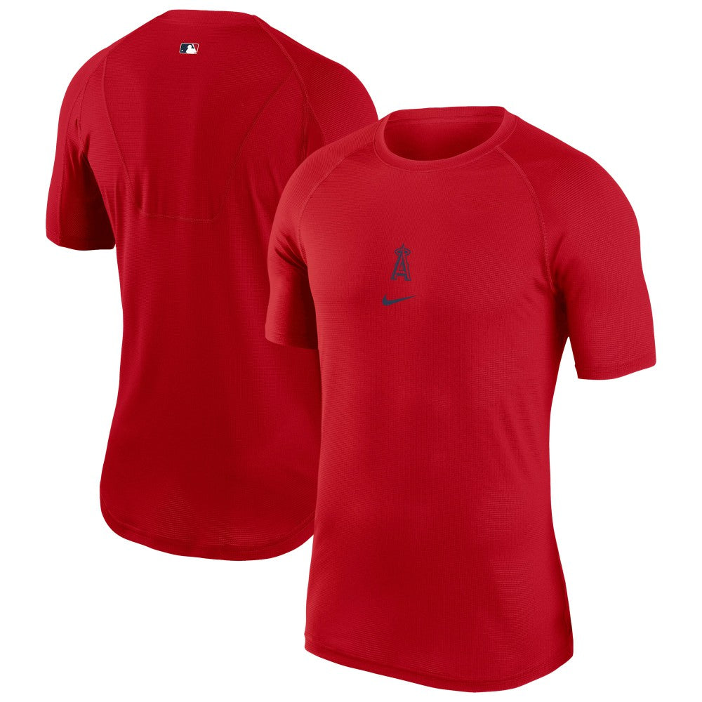 Los Angeles Angels Authentic Collection Performance Raglan T-Shirt Red | Nike