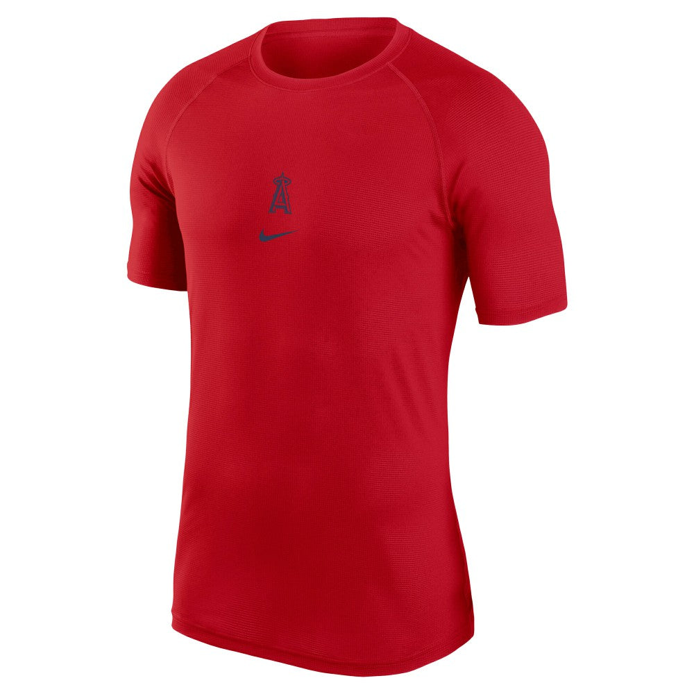 Los Angeles Angels Authentic Collection Performance Raglan T-Shirt Red | Nike